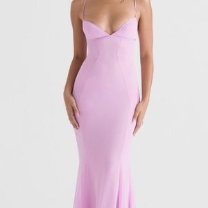 HOUSE OF CB 'Loren' Pink Corset Maxi Dress